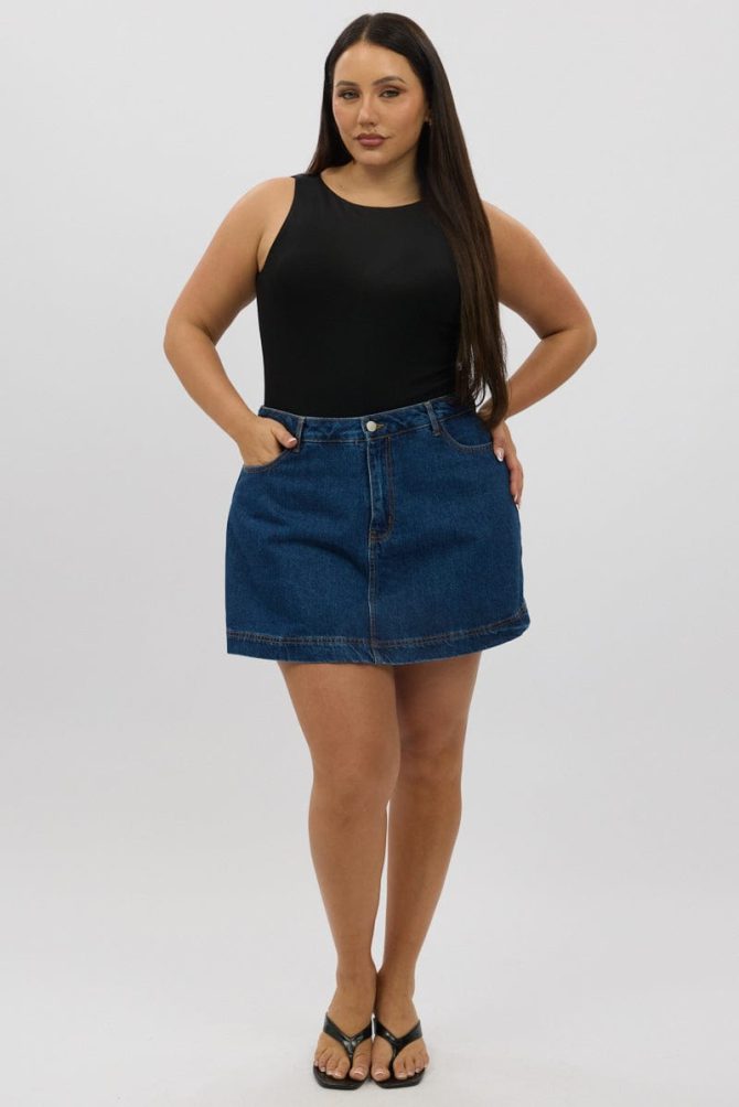 Black Bodysuit Sleeveless Boat Neck Modal