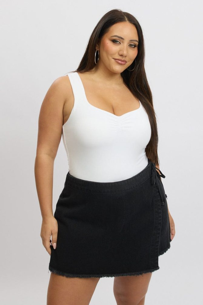 White Bodysuit Sleeveless Supersoft