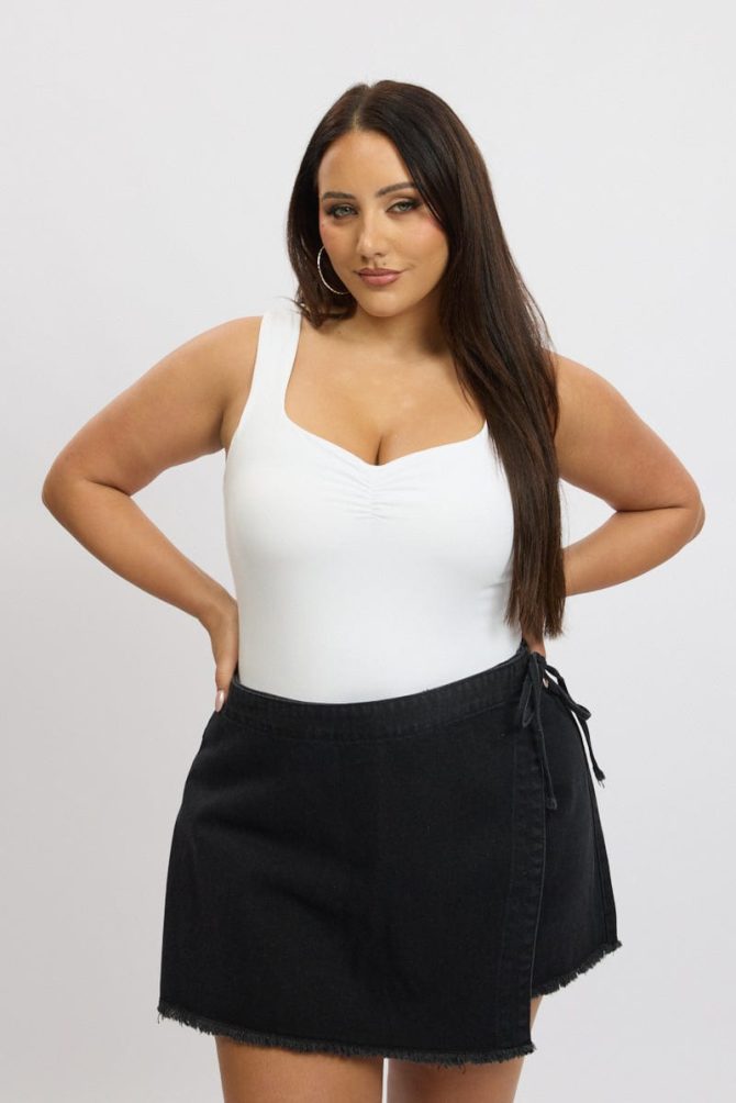 White Bodysuit Sleeveless Supersoft