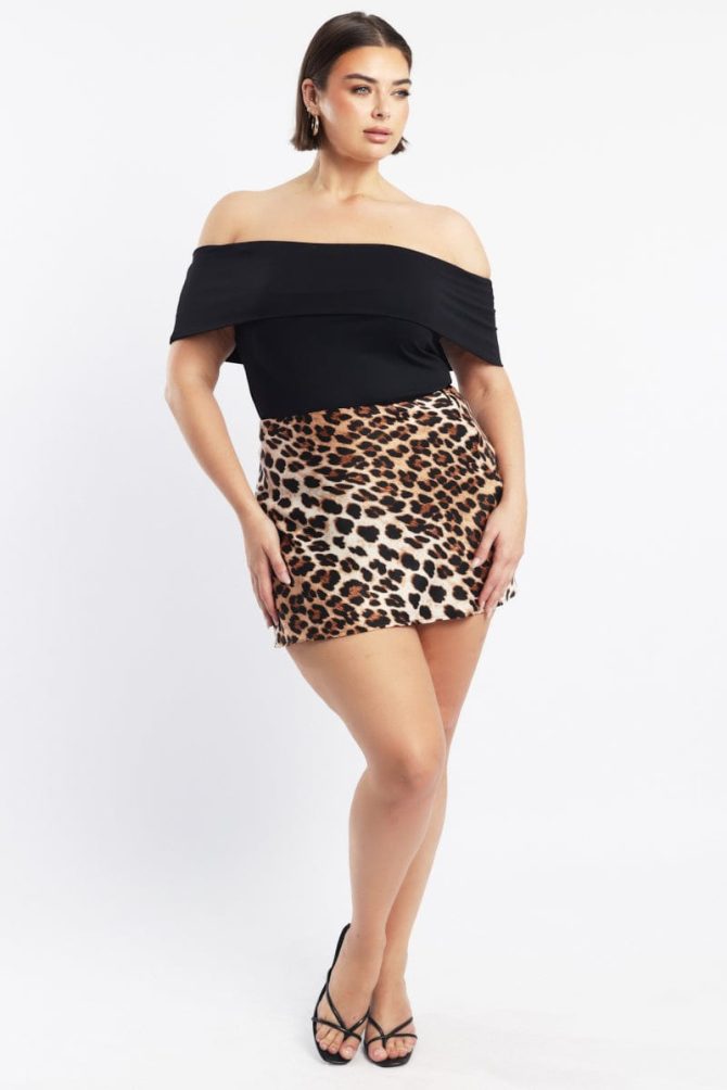 Black Top Off Shoulder Short Sleeve Supersoft