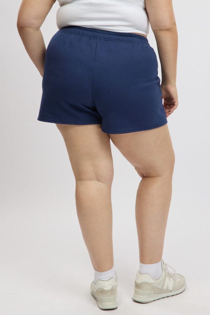 Blue University Embroidered Track Shorts