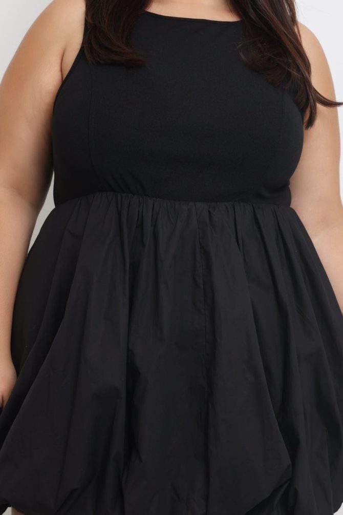 Black Bubble Mini Dress