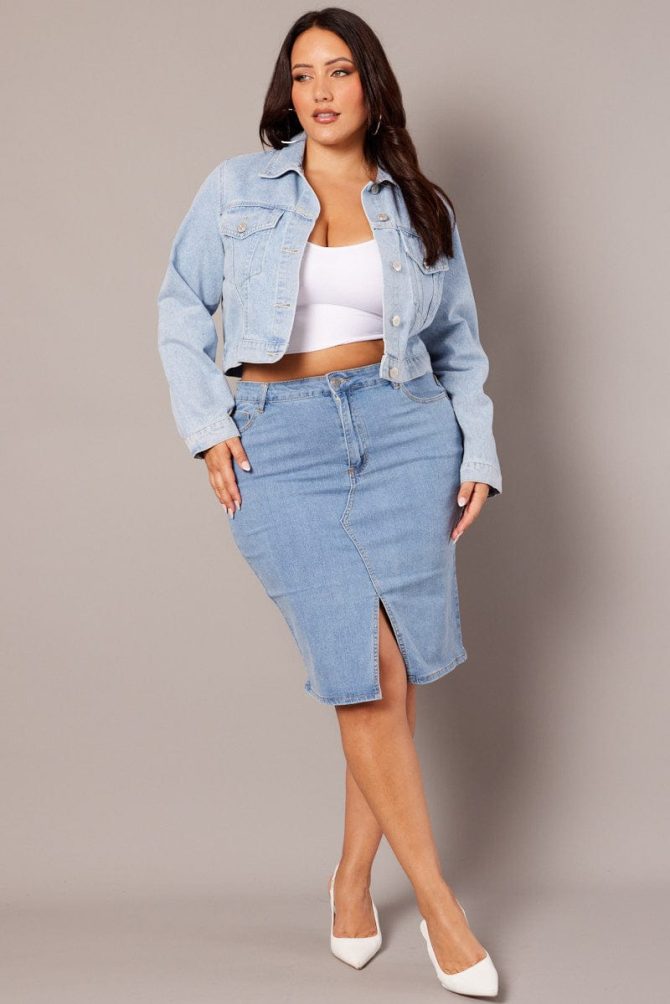 Denim Cropped Jacket