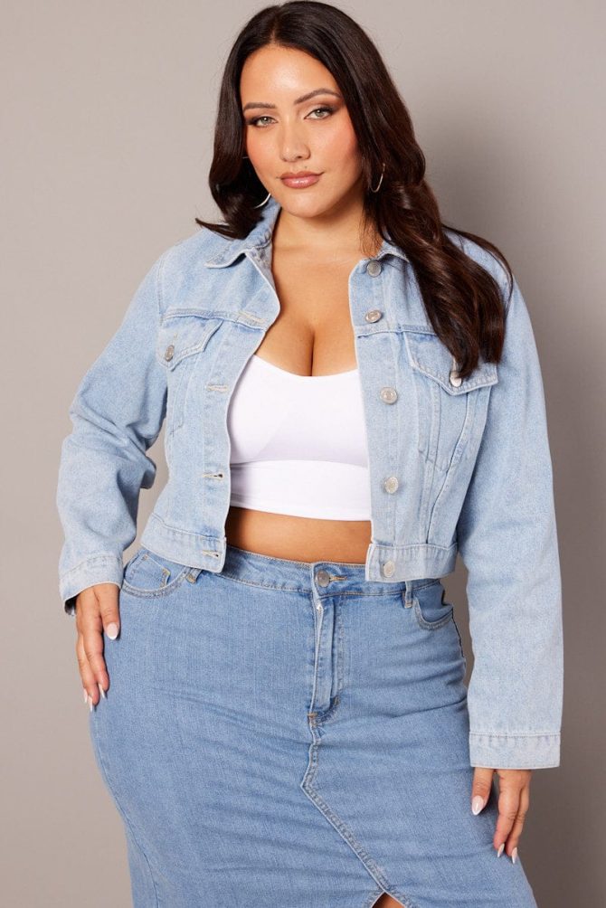 Denim Cropped Jacket