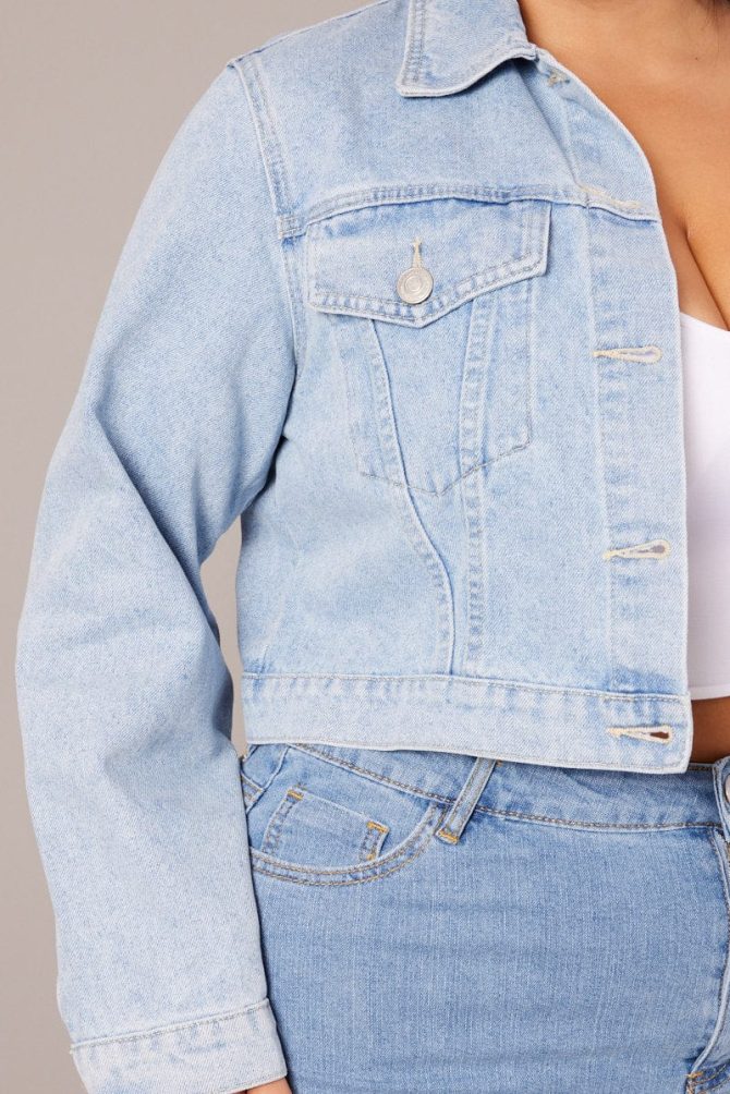 Denim Cropped Jacket