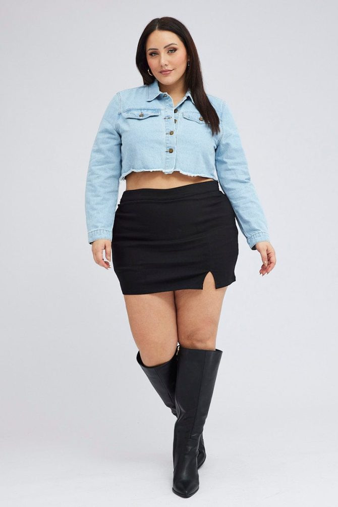 Denim Cropped Denim Jacket