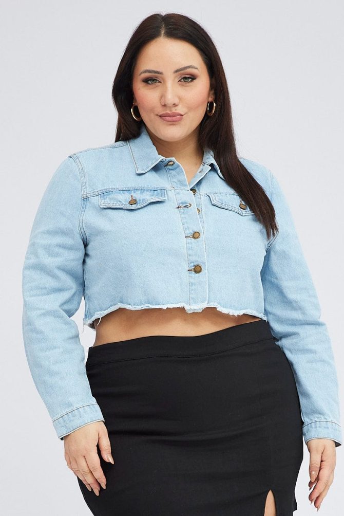 Denim Cropped Denim Jacket