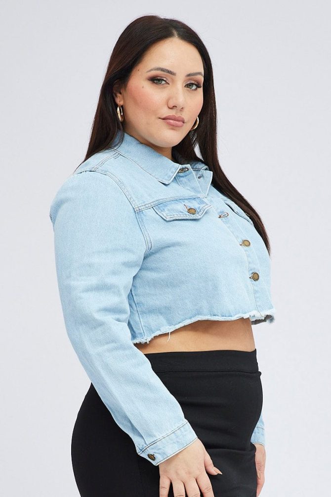 Denim Cropped Denim Jacket