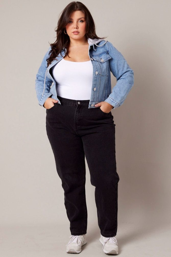 Denim Jacket Removeable Hood