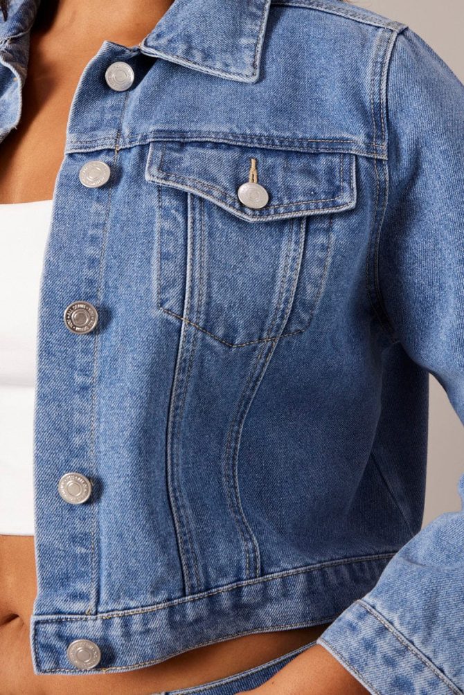 Denim Twill Effect Denim Jacket
