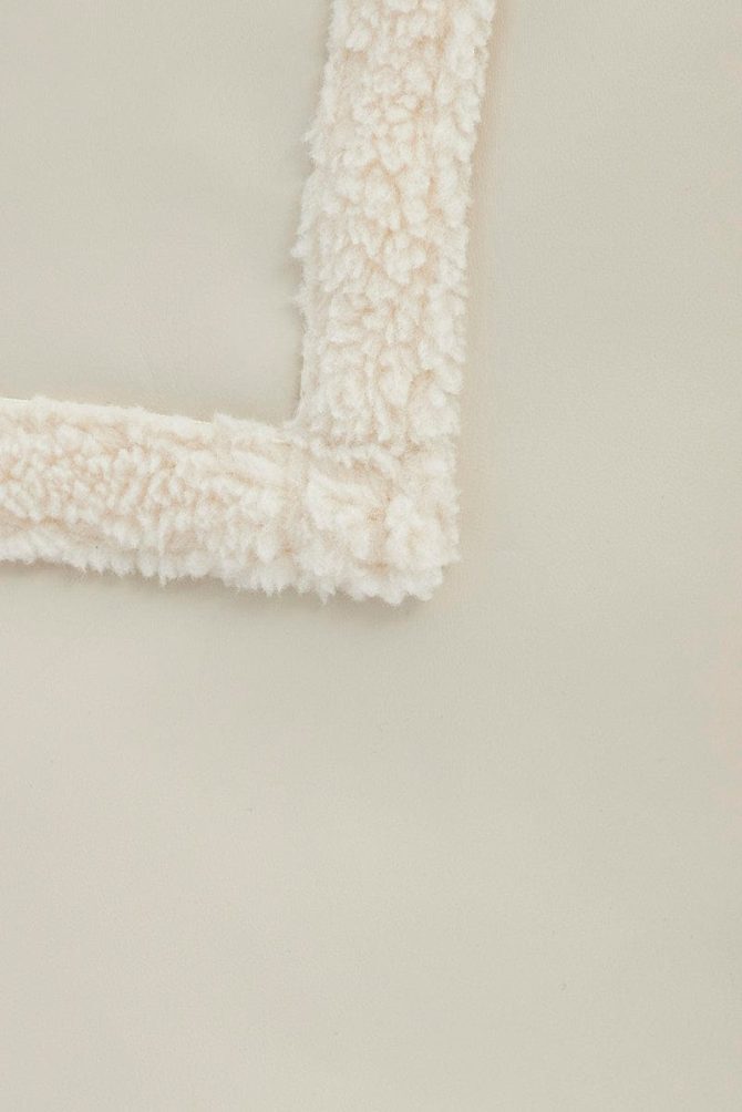 Camel Long Coat Shearling Lined Pu