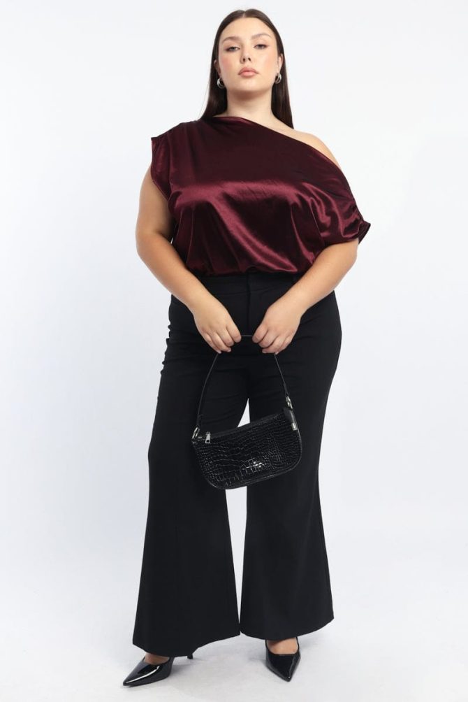 Red Bodysuit Sleeveless Stretch Satin
