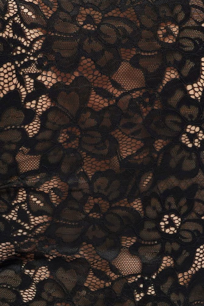 Black Lace Bodysuit Short Sleeve