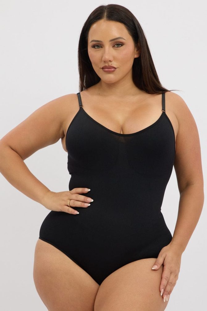 Black Seamless Sculpting Bodysuit