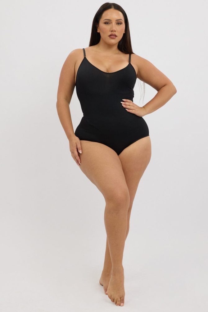 Black Seamless Sculpting Bodysuit
