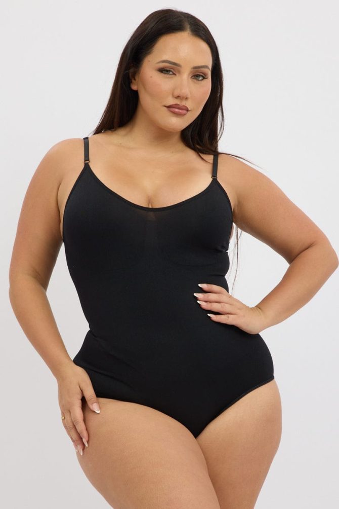 Black Seamless Sculpting Bodysuit