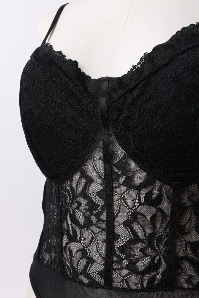 Black Lace Bodysuit Lingerie