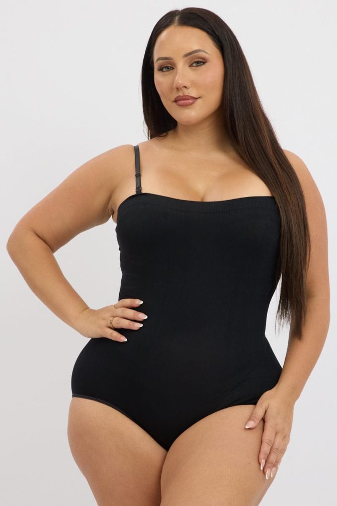 Black Seamless Sculpting Bodysuit