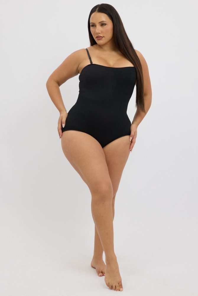 Black Seamless Sculpting Bodysuit