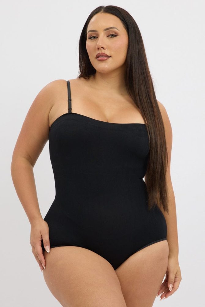 Black Seamless Sculpting Bodysuit