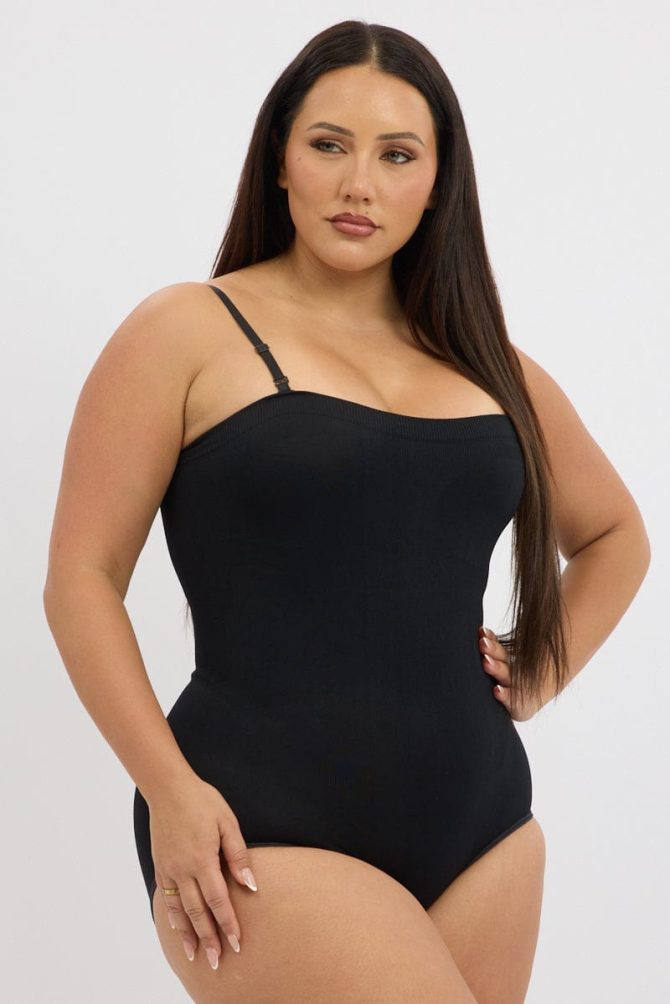 Black Seamless Sculpting Bodysuit